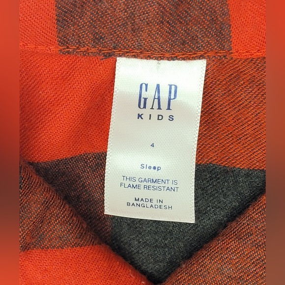 GAP KIDS Buffalo Plaid 2 Piece Pajama Set Size 4 - Picture 10 of 11